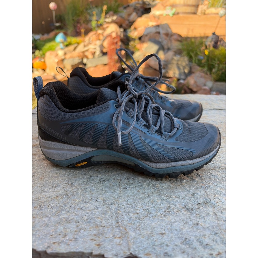 Merrell Siren Edge‎ 3 Womens Hiking Shoes Grey Blue J034434 Low Top Sneakers 6.5